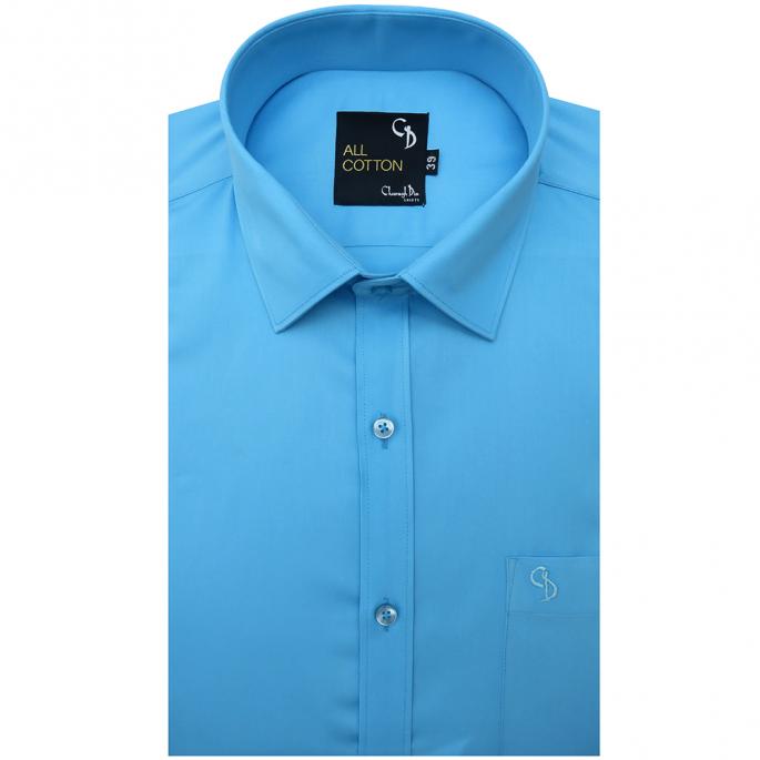 Charaghdin.com - Plain AQUA BLUE Shirt