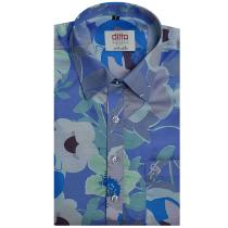 Print Blue Shirt : Ditto