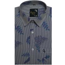 Print Blue Shirt : Party