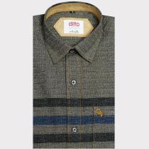 Stripes Khakhi Shirt : Ditto