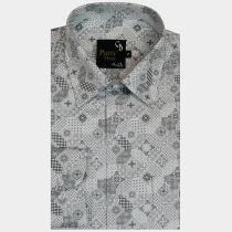 Print Gray Shirt : Party