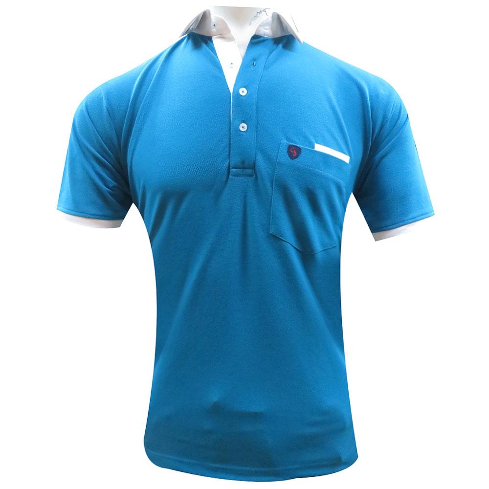 Charaghdin.com - Combination Aqua Blue T-shirt