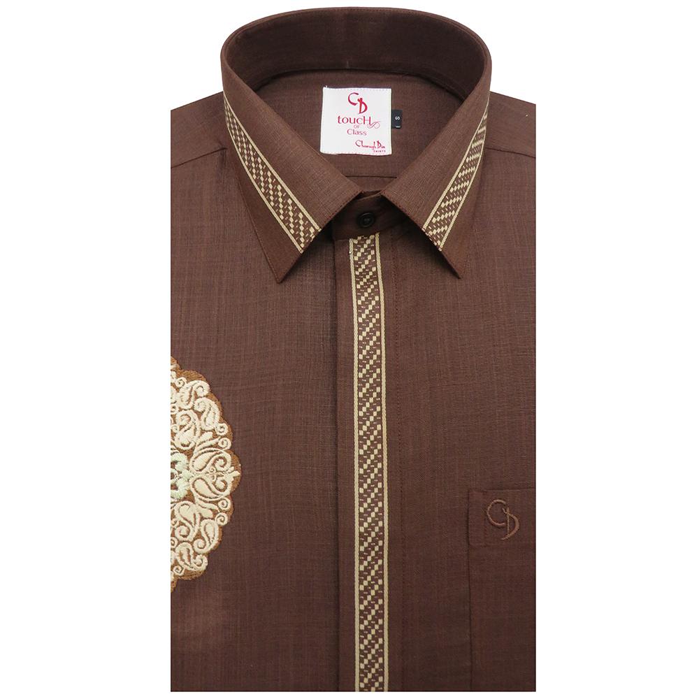 Charaghdin.com - Combination BROWN Shirt